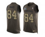 Men's Nike Tennessee Titans #84 Corey Davis Limited Green Salute to Service Tank Top NFL Jersey