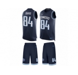 Men's Nike Tennessee Titans #84 Corey Davis Limited Navy Blue Tank Top Suit NFL Jersey