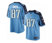 Men's Nike Tennessee Titans #87 Jonnu Smith Limited Light Blue Team Color NFL Jersey