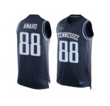 Men's Nike Tennessee Titans #88 Jace Amaro Limited Navy Blue Player Name & Number Tank Top NFL Jersey
