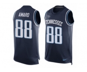 Men's Nike Tennessee Titans #88 Jace Amaro Limited Navy Blue Player Name & Number Tank Top NFL Jersey