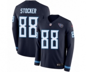 Men's Nike Tennessee Titans #88 Luke Stocker Limited Navy Blue Therma Long Sleeve NFL Jersey
