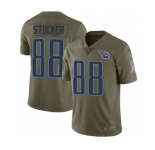 Men's Nike Tennessee Titans #88 Luke Stocker Limited Olive 2017 Salute to Service NFL Jersey