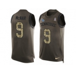 Men's Nike Tennessee Titans #9 Steve McNair Limited Green Salute to Service Tank Top NFL Jersey