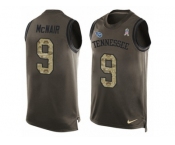 Men's Nike Tennessee Titans #9 Steve McNair Limited Green Salute to Service Tank Top NFL Jersey