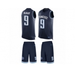 Men's Nike Tennessee Titans #9 Steve McNair Limited Navy Blue Tank Top Suit NFL Jersey