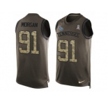 Men's Nike Tennessee Titans #91 Derrick Morgan Limited Green Salute to Service Tank Top NFL Jersey