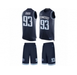 Men's Nike Tennessee Titans #93 Kevin Dodd Limited Navy Blue Tank Top Suit NFL Jersey