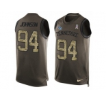 Men's Nike Tennessee Titans #94 Austin Johnson Limited Green Salute to Service Tank Top NFL Jersey
