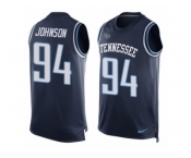 Men's Nike Tennessee Titans #94 Austin Johnson Limited Navy Blue Player Name & Number Tank Top NFL Jersey