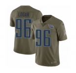 Men's Nike Tennessee Titans #96 Bennie Logan Limited Olive 2017 Salute to Service NFL Jersey