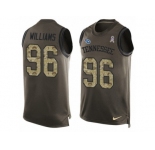 Men's Nike Tennessee Titans #96 Sylvester Williams Limited Green Salute to Service Tank Top NFL Jersey