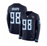 Men's Nike Tennessee Titans #98 Brian Orakpo Limited Navy Blue Therma Long Sleeve NFL Jersey