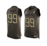 Men's Nike Tennessee Titans #99 Jurrell Casey Limited Green Salute to Service Tank Top NFL Jersey