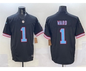 Men's Tennessee Titans #1 Cameron Ward Black 2025 Draft F.U.S.E. Vapor Limited Football Stitched Jersey