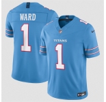 Men's Tennessee Titans #1 Cameron Ward Light Blue 2026 F.U.S.E. Vapor Limited Stitched Football Jersey