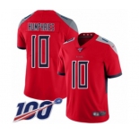 Men's Tennessee Titans #10 Adam Humphries Limited Red Inverted Legend 100th Season Football Jersey