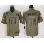 Men's Tennessee Titans #10 DeAndre Hopkins NEW Olive 2019 Salute To Service Stitched Nike Limited Jersey