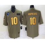 Men's Tennessee Titans #10 DeAndre Hopkins Olive Gold 2019 Salute To Service Stitched Nike Limited Jersey