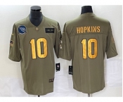 Men's Tennessee Titans #10 DeAndre Hopkins Olive Gold 2019 Salute To Service Stitched Nike Limited Jersey