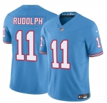 Men's Tennessee Titans #11 Mason Rudolph Blue 2024 F.U.S.E. Throwback Vapor Limited Football Stitched Jersey
