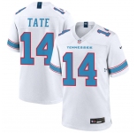 Men's Tennessee Titans 14 Carnell Tate white Vapor Limited Stitched jersey