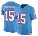 Men's Tennessee Titans #15 Nick Westbrook-Ikhine Blue 2024 F.U.S.E. Throwback Vapor Limited Football Stitched Jersey