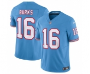 Men's Tennessee Titans #16 Treylon Burks Light Blue 2023 F.U.S.E. Vapor Limited Throwback Stitched Football Jersey