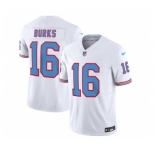 Men's Tennessee Titans #16 Treylon Burks White 2023 F.U.S.E. Vapor Limited Throwback Football Stitched Jersey