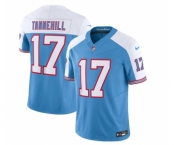 Men's Tennessee Titans #17 Ryan Tannehill Blue White 2023 F.U.S.E. Vapor Limited Throwback Football Stitched Jersey