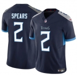Men's Tennessee Titans #2 Tyjae Spears Navy 2024 F.U.S.E. Vapor Limited Stitched Football Jersey