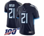Men's Tennessee Titans #21 Malcolm Butler Navy Blue Team Color Vapor Untouchable Limited Player 100th Season Football Jersey