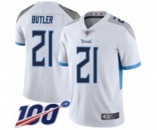 Men's Tennessee Titans #21 Malcolm Butler White Vapor Untouchable Limited Player 100th Season Football Jersey