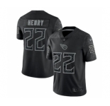 Men's Tennessee Titans #22 Derrick Henry Black Reflective Limited Stitched Football Jersey