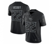 Men's Tennessee Titans #22 Derrick Henry Black Reflective Limited Stitched Football Jersey