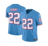 Men's Tennessee Titans #22 Derrick Henry Light Blue 2023 F.U.S.E. Vapor Limited Throwback Stitched Football Jersey