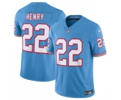 Men's Tennessee Titans #22 Derrick Henry Light Blue 2023 F.U.S.E. Vapor Limited Throwback Stitched Football Jersey