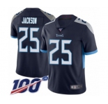 Men's Tennessee Titans #25 Adoree' Jackson Navy Blue Team Color Vapor Untouchable Limited Player 100th Season Football Jersey