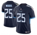 Men's Tennessee Titans #25 Xavier Woods Navy 2025 Vapor Untouchable Football Stitched Jersey