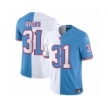 Men's Tennessee Titans #31 Kevin Byard White Blue 2023 F.U.S.E. Split Vapor Limited Throwback Football Stitched Jersey