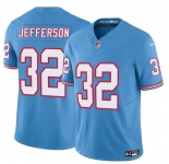 Men's Tennessee Titans #32 Jermar Jefferson Blue 2025 F.U.S.E. Throwback Vapor Limited Football Stitched Jersey