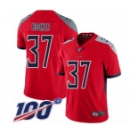 Men's Tennessee Titans #37 Amani Hooker Limited Red Inverted Legend 100th Season Football Jersey