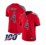 Men's Tennessee Titans #4 Ryan Succop Limited Red Inverted Legend 100th Season Football Jersey