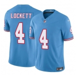 Men's Tennessee Titans #4 Tyler Lockett Blue 2025 F.U.S.E. Throwback Vapor Limited Football Stitched Jersey