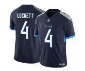 Men's Tennessee Titans #4 Tyler Lockett Navy 2025 F.U.S.E. Vapor Limited Football Stitched Jersey