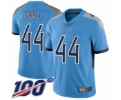 Men's Tennessee Titans #44 Kamalei Correa Light Blue Alternate Vapor Untouchable Limited Player 100th Season Football Jersey