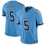 Men's Tennessee Titans #5 Elic Ayomanor Blue 2025 Draft F.U.S.E. Vapor Limited Football Stitched Jersey