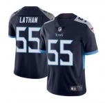 Men's Tennessee Titans #55 JC Latham Navy 2024 Draft Vapor Limited Football Stitched Jersey