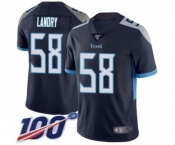 Men's Tennessee Titans #58 Harold Landry Navy Blue Team Color Vapor Untouchable Limited Player 100th Season Football Jersey