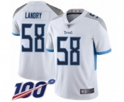 Men's Tennessee Titans #58 Harold Landry White Vapor Untouchable Limited Player 100th Season Football Jersey